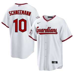 Authentic Cleveland Guardians Men's #10 Daniel Schneemann White Jerseys 151291-903 - Image 1