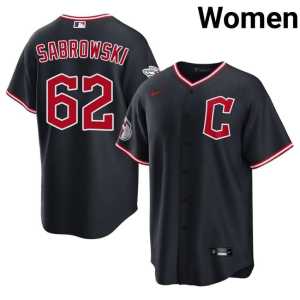 Stitched Navy Women's Cleveland #62 Erik Sabrowski Jerseys 888320-410 - Image 1