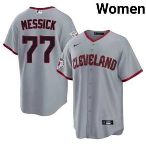 Embroidery #77 Gray Women's Parker Messick CLE Jersey 873406-673 - Image 1