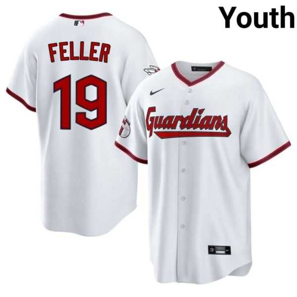 Youth20202620Bob20Feller20cleveland20guardians20baseball20jersey20white.jpg