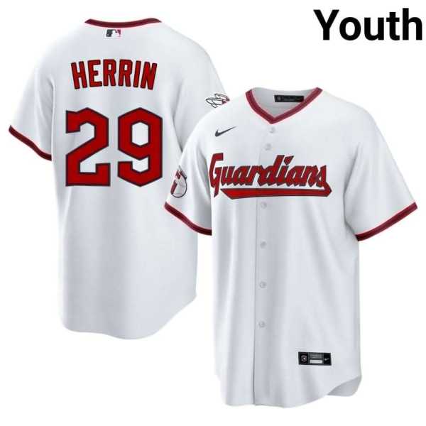 Youth20202620Tim20Herrin20cleveland20guardians20baseball20jersey20white.jpg